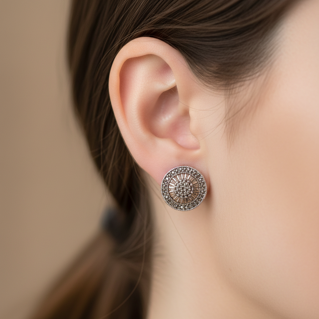 9 CT Yellow Gold Earring.