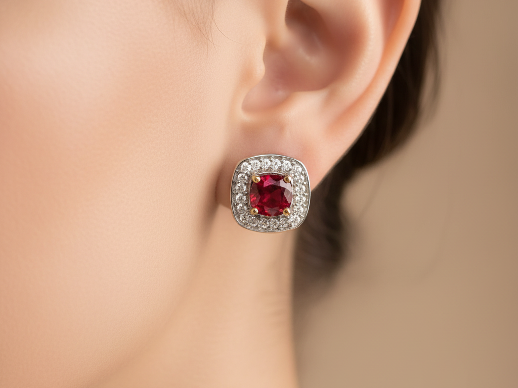 9 CT Yellow Gold Earring.
