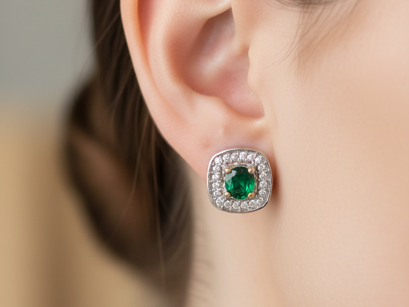 9 CT Yellow Gold Earring.