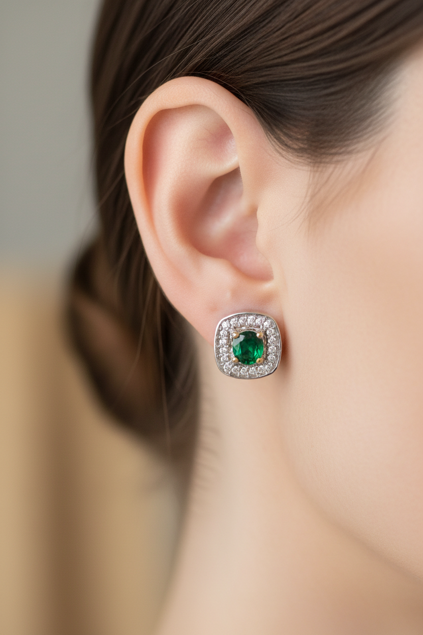 9 CT Yellow Gold Earring.