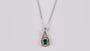 9 CT White Gold Emerald Necklace