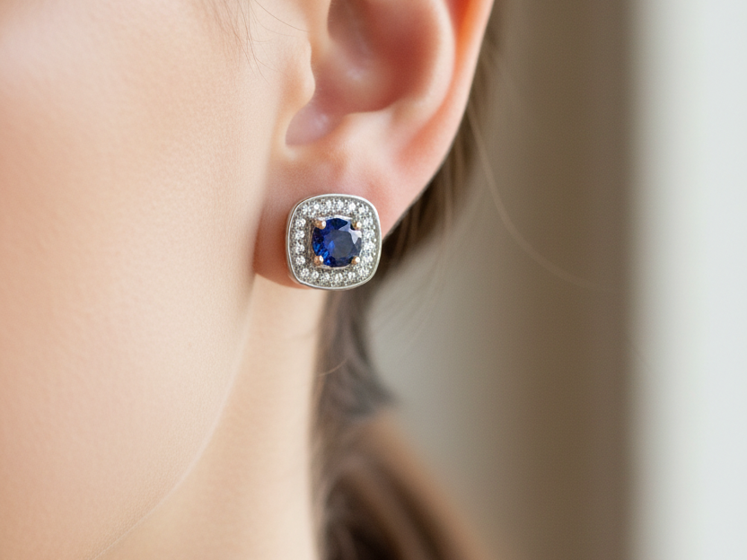 9 CT Yellow Gold Earring.