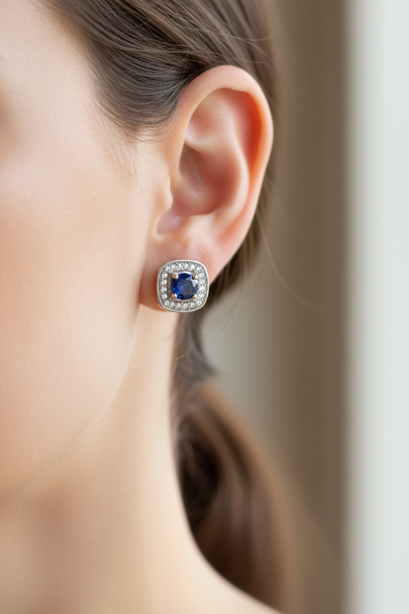 9 CT Yellow Gold Earring.