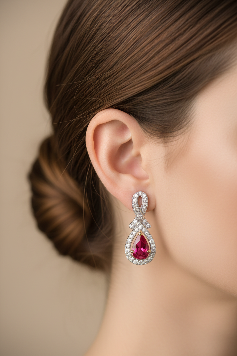 9 CT Yellow Gold Earring.