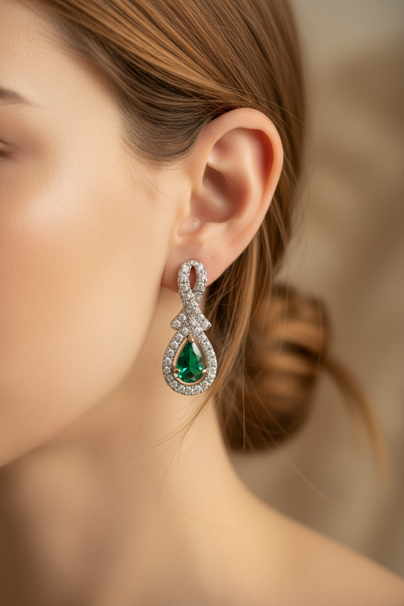 9 CT Yellow Gold Earring.