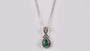 9 CT White Gold Emerald Necklace
