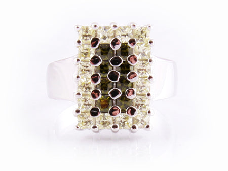 Peridot & White Cubic Zirconia Ring