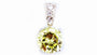 A Peridot & White Cubic Zirconia Pendant.