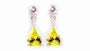 A Peridot & White Cubic Zirconia Earring.