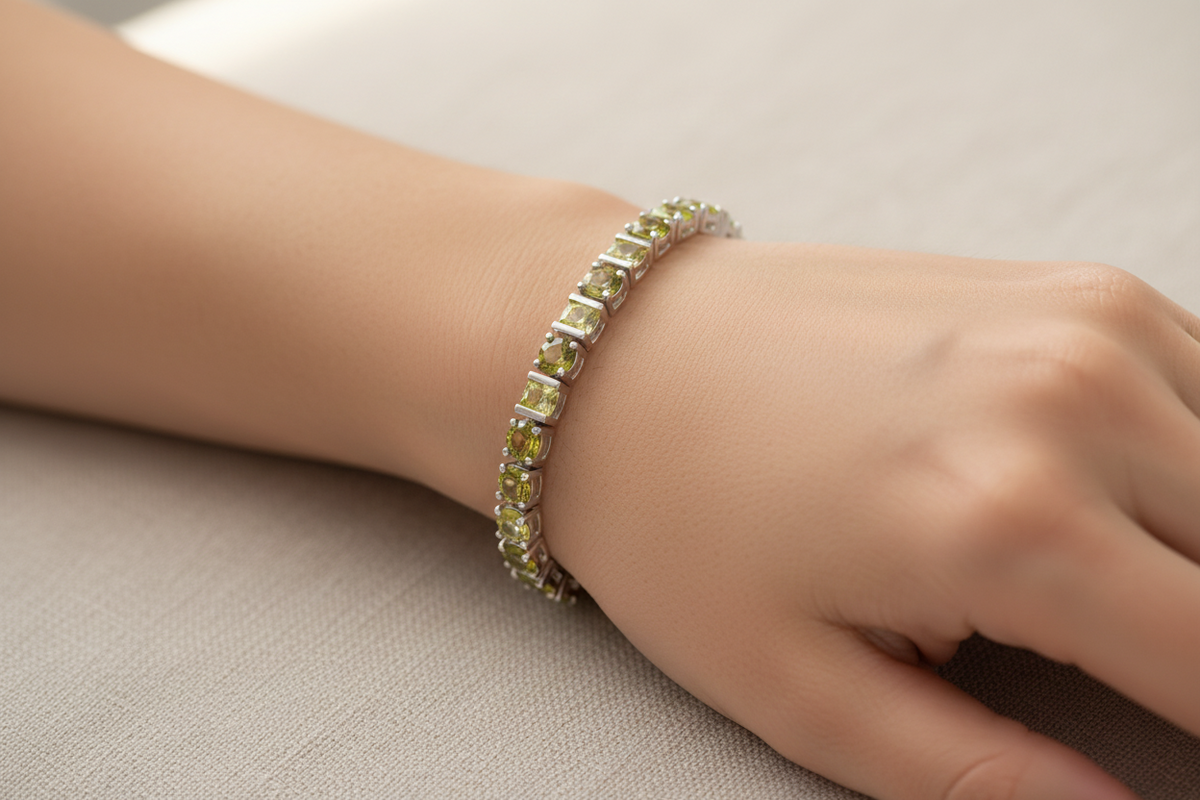 Peridot Cubic Zirconia Bracelet