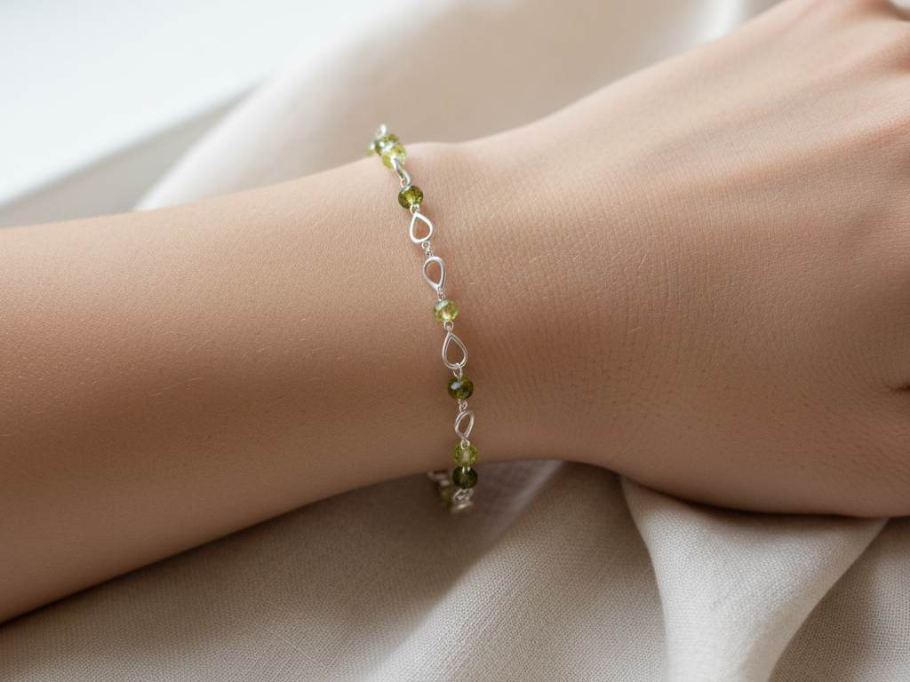 Peridot Cubic Zirconia Bracelet