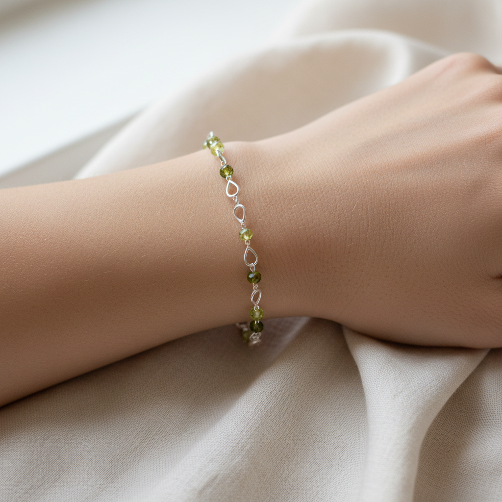 Peridot Cubic Zirconia Bracelet