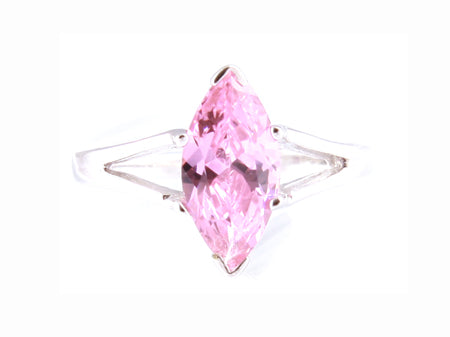 Pink & White Cubic Zirconia Ring