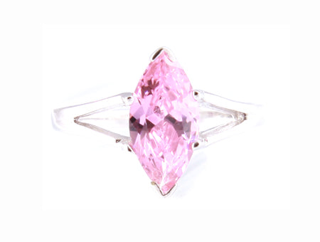 Pink & White Cubic Zirconia Ring