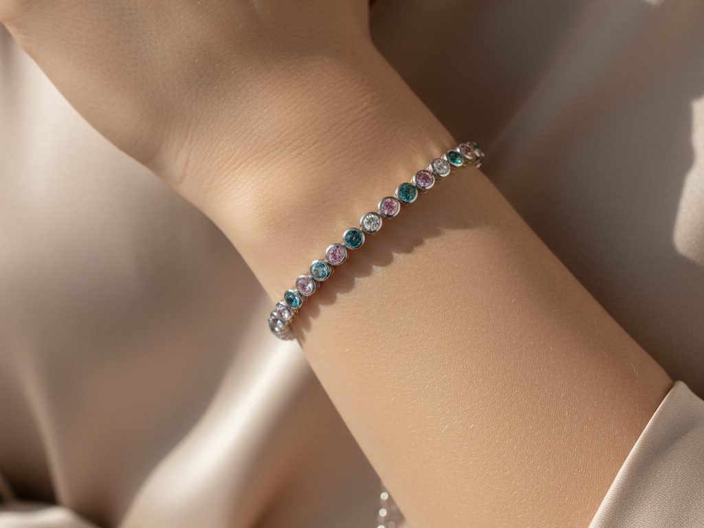 Aquamarine Cubic Zirconia Bracelet