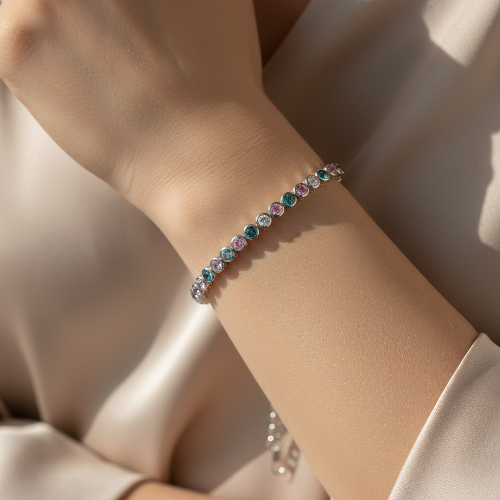 Aquamarine Cubic Zirconia Bracelet
