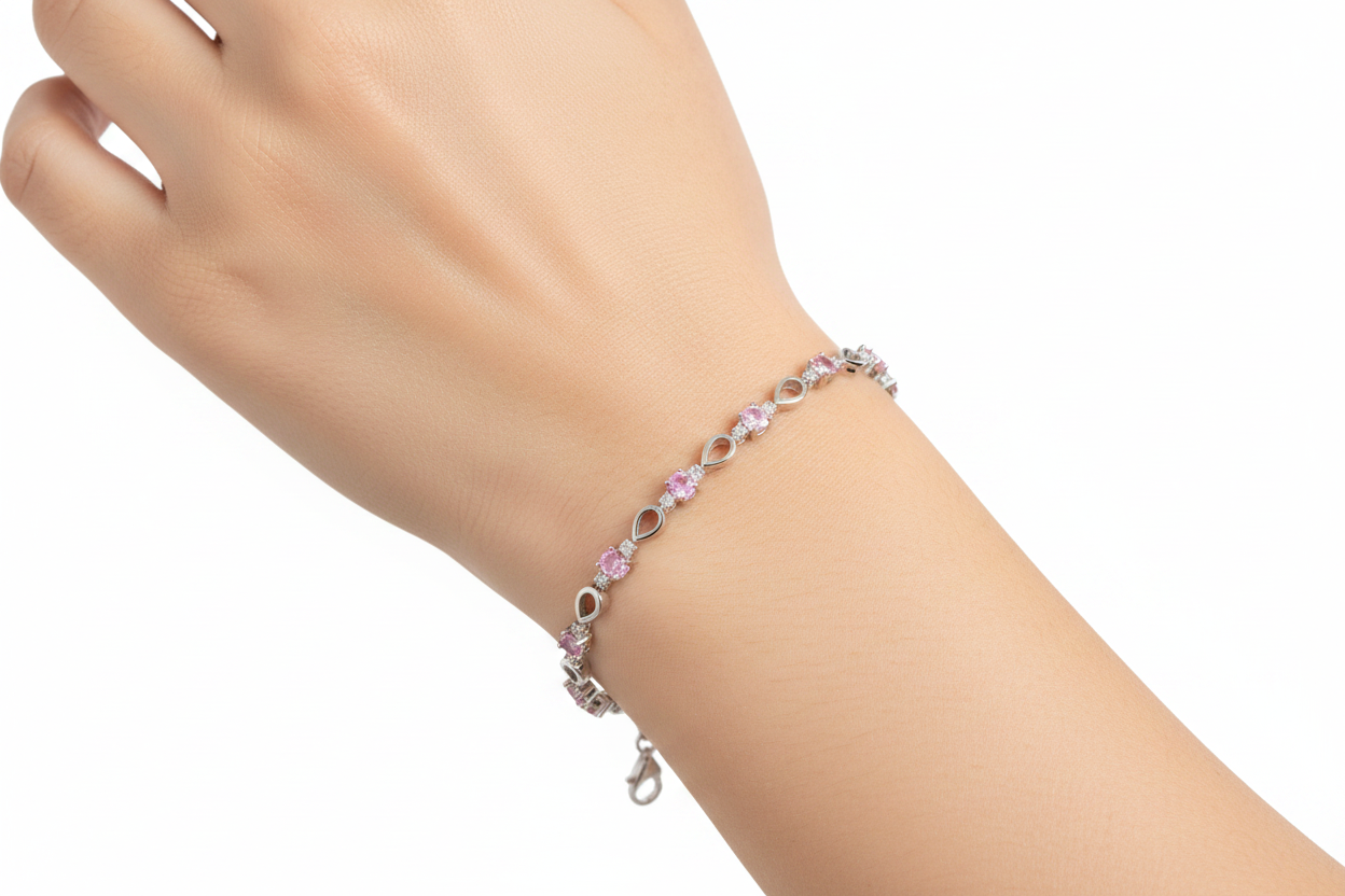 Pink Cubic Zirconia Bracelet