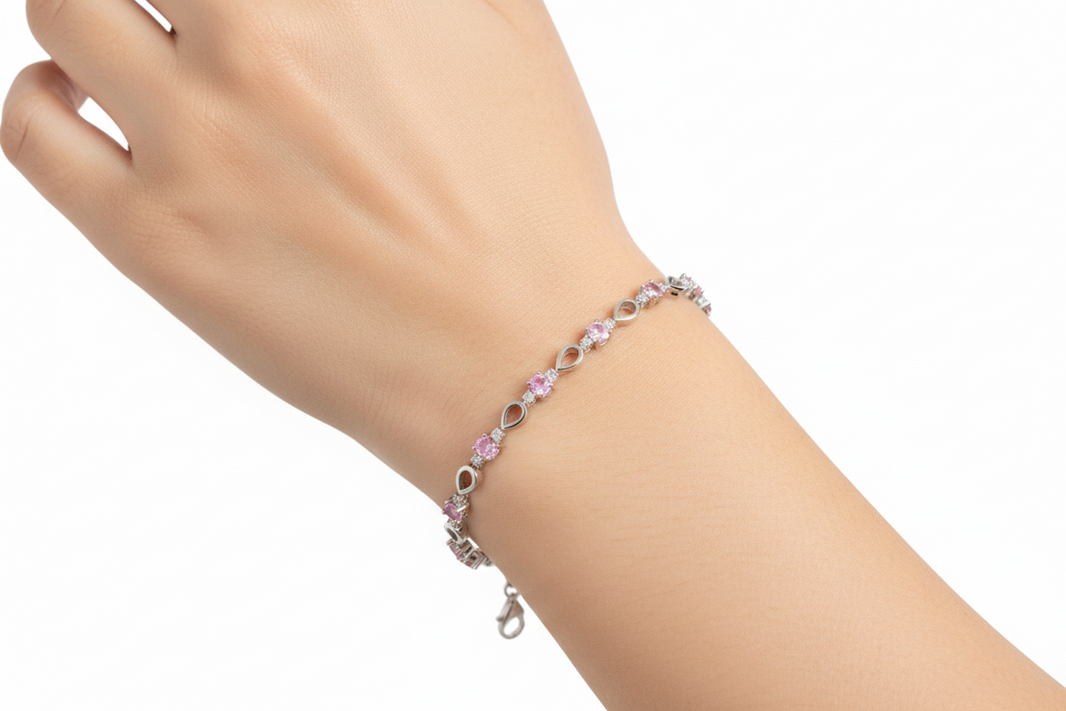 Pink Cubic Zirconia Bracelet