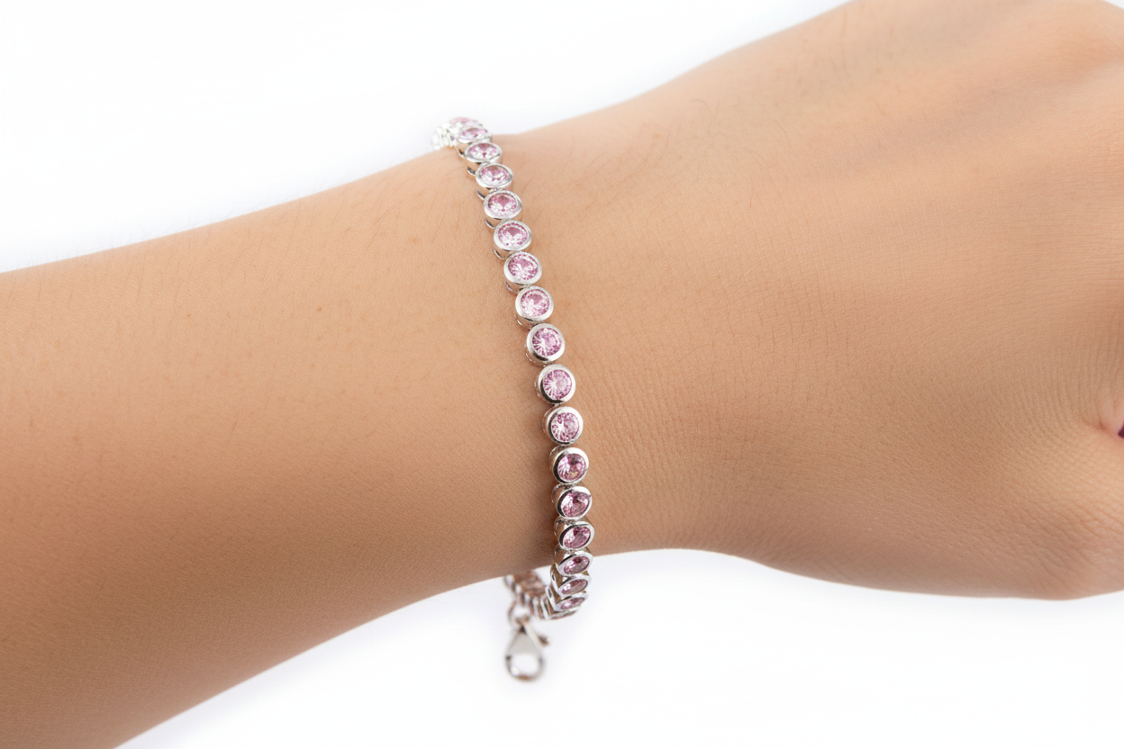 Pink Cubic Zirconia Bracelet