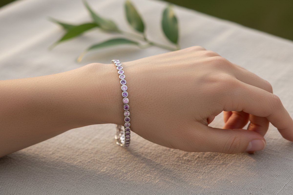 Pink Cubic Zirconia Bracelet