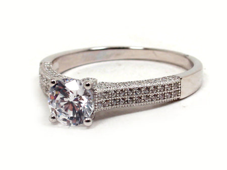 A White Cubic Zirconia Ring