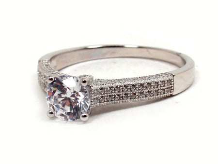 A White Cubic Zirconia Ring