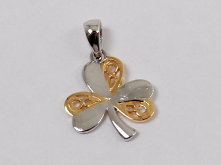 Shamrock Pendant with Yellow Gold Plating