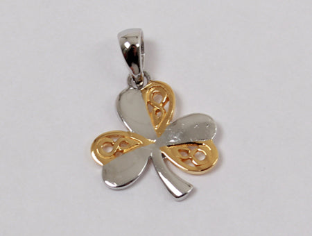 Shamrock Pendant with Yellow Gold Plating