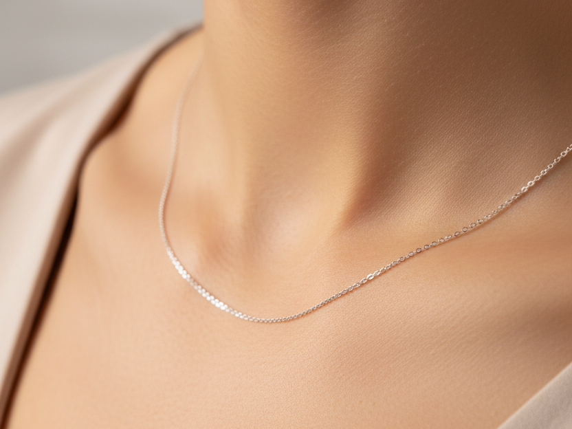 SILVER LIGHTWEIGHT TRACE CHAIN
