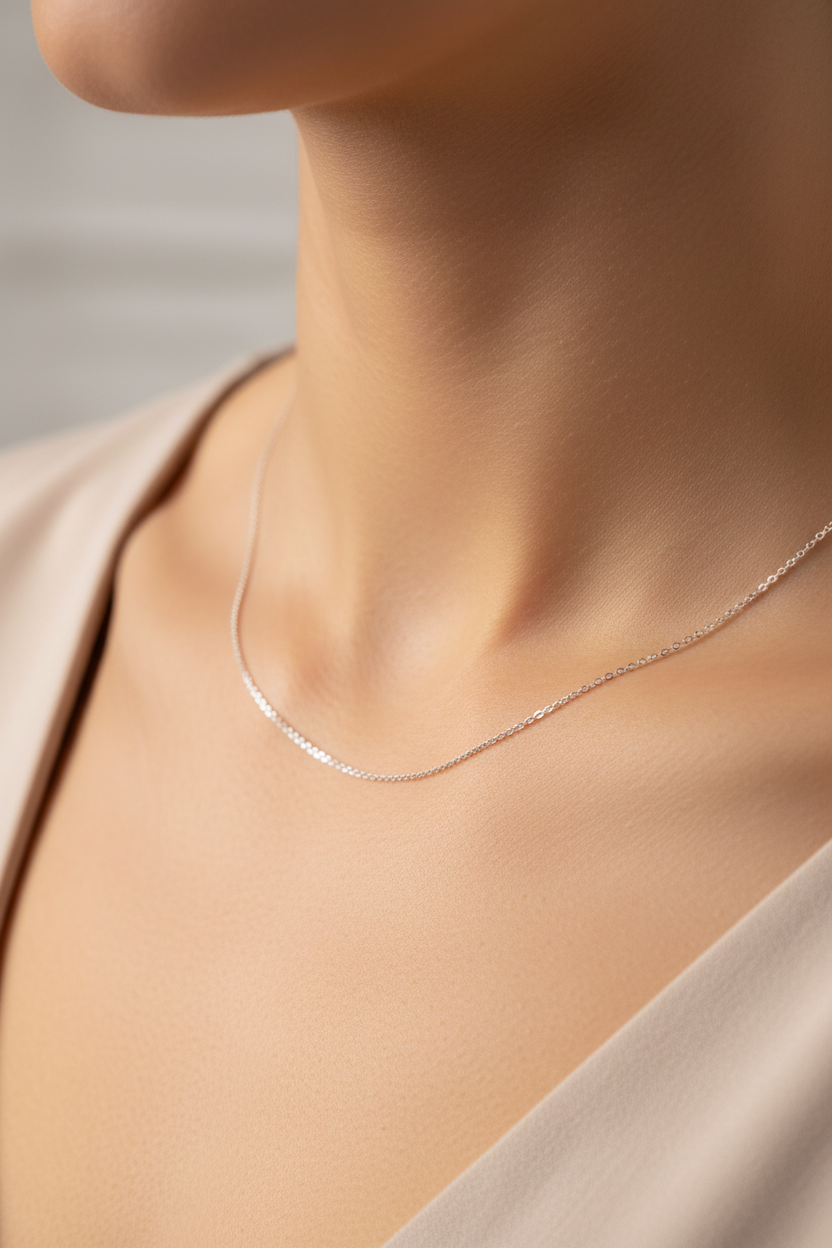 SILVER LIGHTWEIGHT TRACE CHAIN