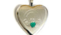 Silver Green Enamel Claddagh Locket