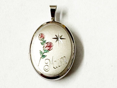 16 mm Oval Silver Mum Locket
