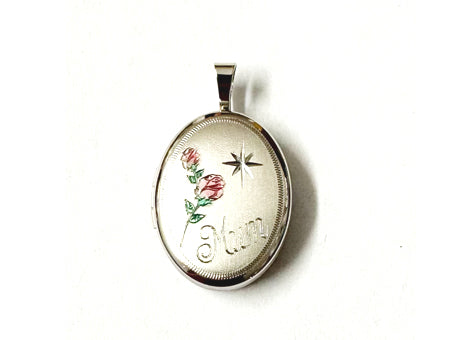 16 mm Oval Silver Mum Locket