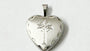 16 mm Silver Heart Cross Locket
