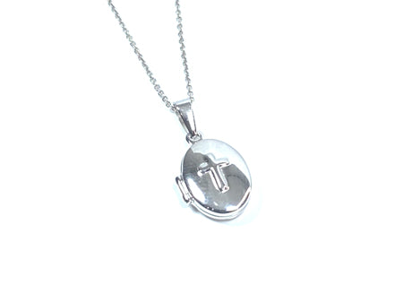 Holy Communion/Confirmation Silver Locket Chained And Boxed.