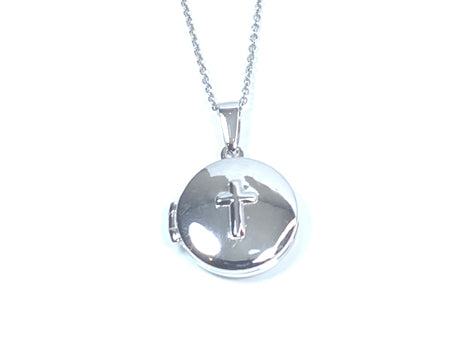 Holy Communion/Confirmation Silver Locket Chained And Boxed.