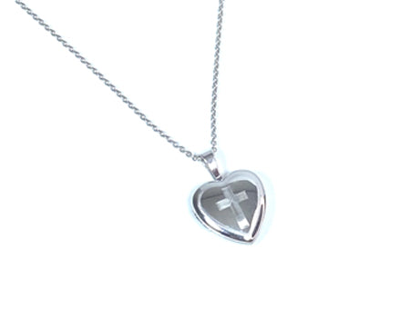 Holy Communion/Confirmation Silver Cross Locket Chained And Boxed.