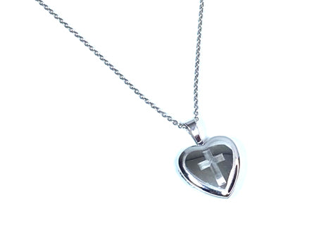 Holy Communion/Confirmation Silver Cross Locket Chained And Boxed.