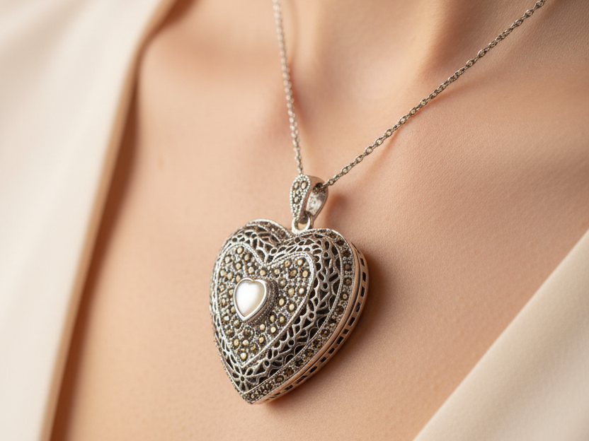 Marcasite Locket