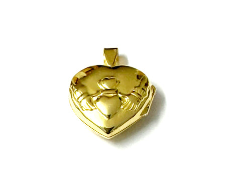 Silver with Yellow plating Claddagh Locket