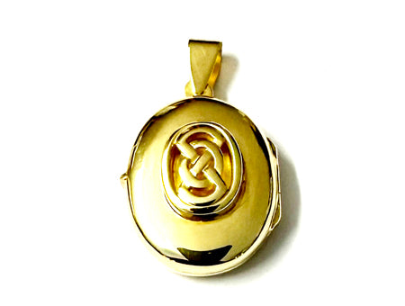 Yellow Plated Silver Celtic Locket