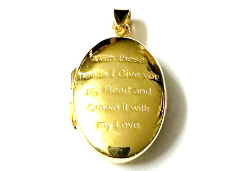 Silver with Yellow plating Claddagh Locket