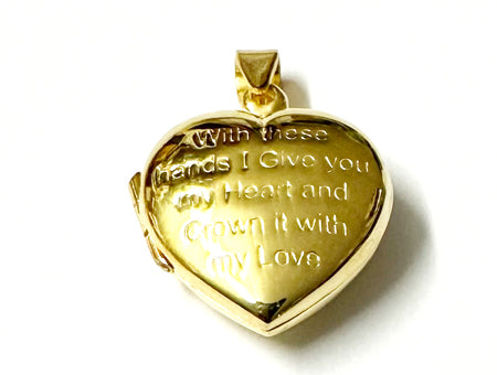 Silver with Yellow plating Claddagh Locket