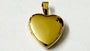 16mm Plain Heart Gold Plated Silver Locket