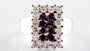 A Amethyst & White Cubic Zirconia Ring