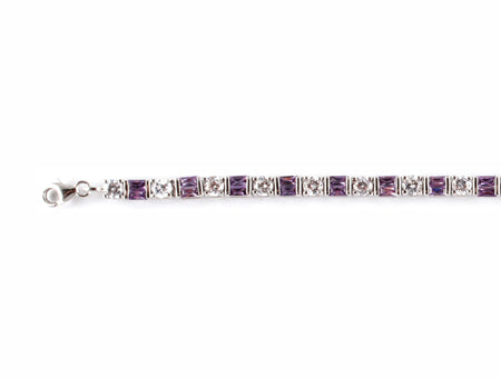 Amethyst Cubic Zirconia  Bracelet