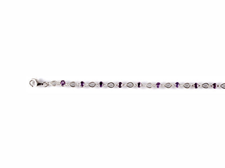 Amethyst Cubic Zirconia  Bracelet