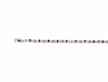 Amethyst Cubic Zirconia  Bracelet