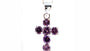 A Amethyst & White Cubic Zirconia Pendant.
