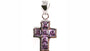 A Amethyst & White Cubic Zirconia Pendant.